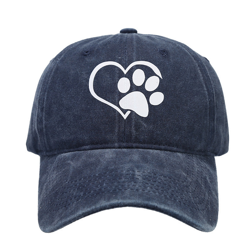 Wholesale Love Dog Claw Soft Top Cotton Baseball Hat